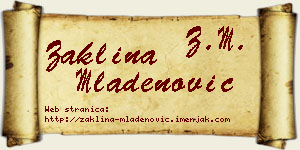 Žaklina Mladenović vizit kartica